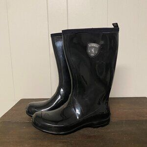 NWOT Kamik Marina Waterproof Vegan Rain Boots, Black. Size 7.